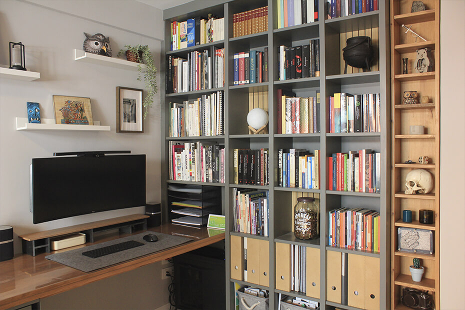 Librería y doble escritorio
