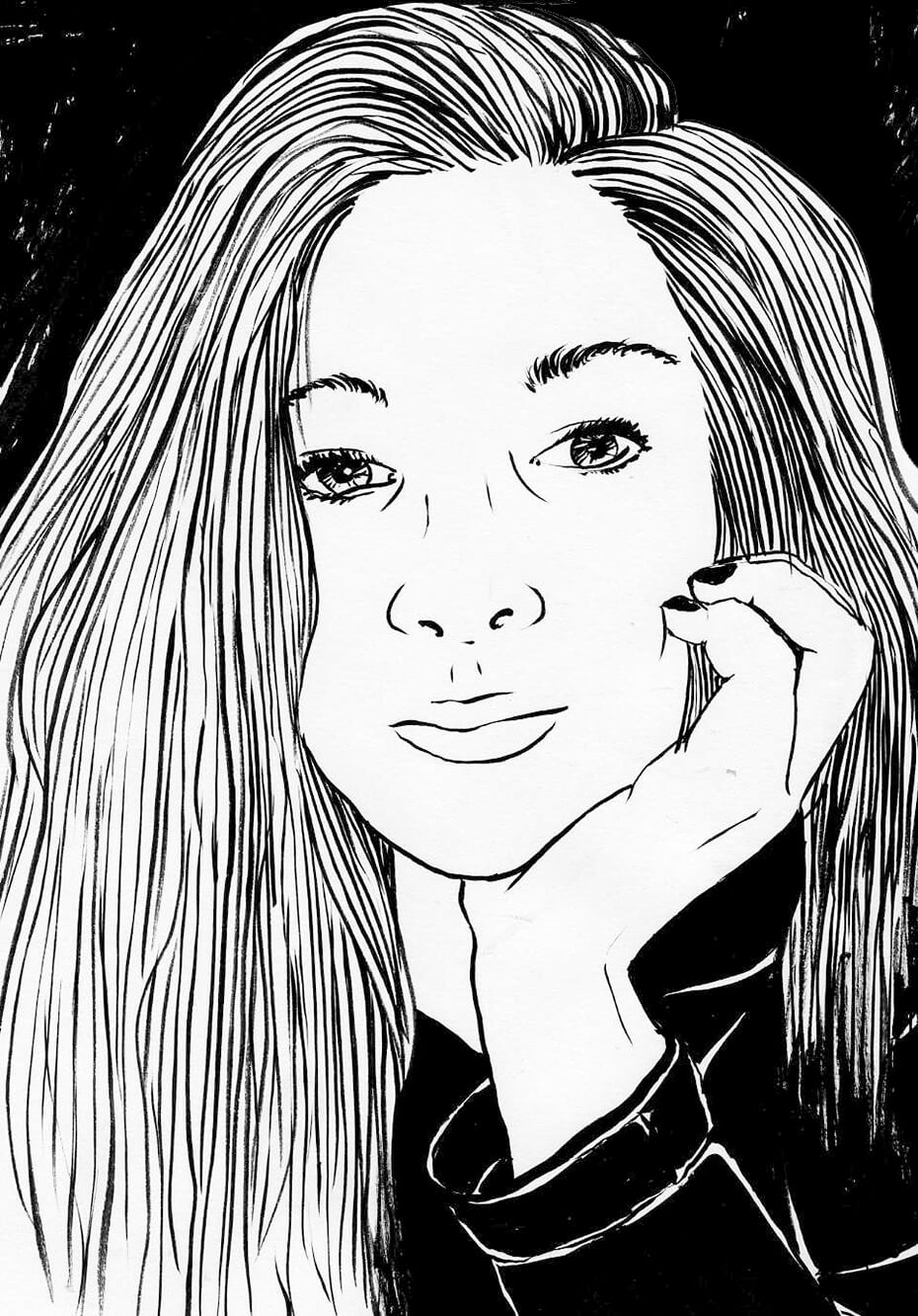 Retratos entintados