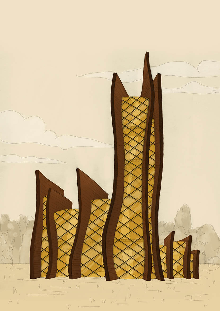 Bocetos de edificios